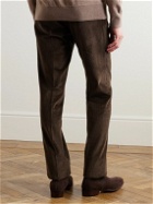 Kingsman - Tapered Cotton-Corduroy Suit Trousers - Brown