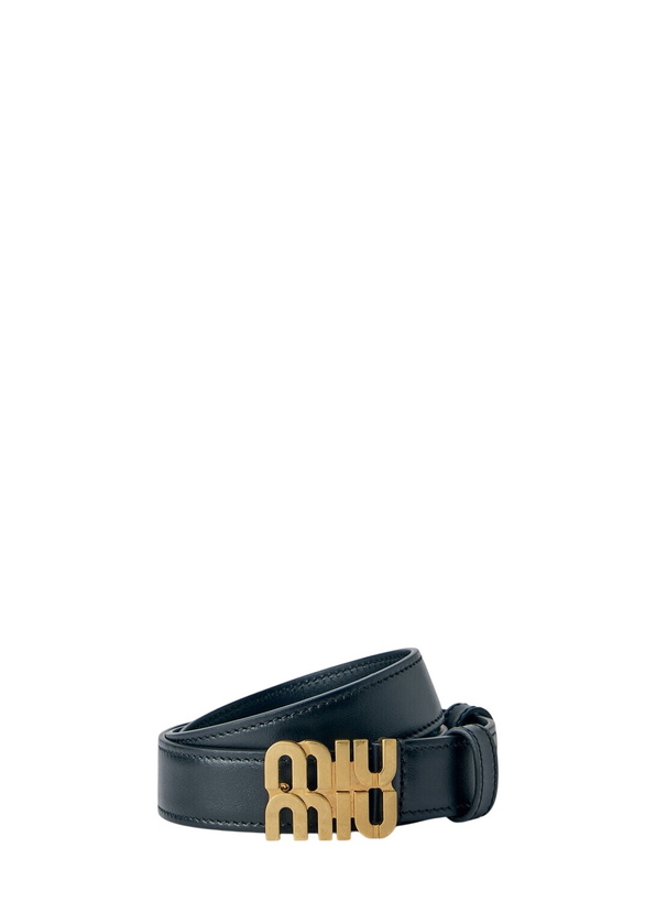 Photo: Miu Miu Logo Buckle Leather Belt