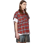 Fear of God Red Plaid Flannel Cap Sleeve Shirt