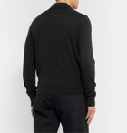 TOM FORD - Slim-Fit Wool Polo Shirt - Black