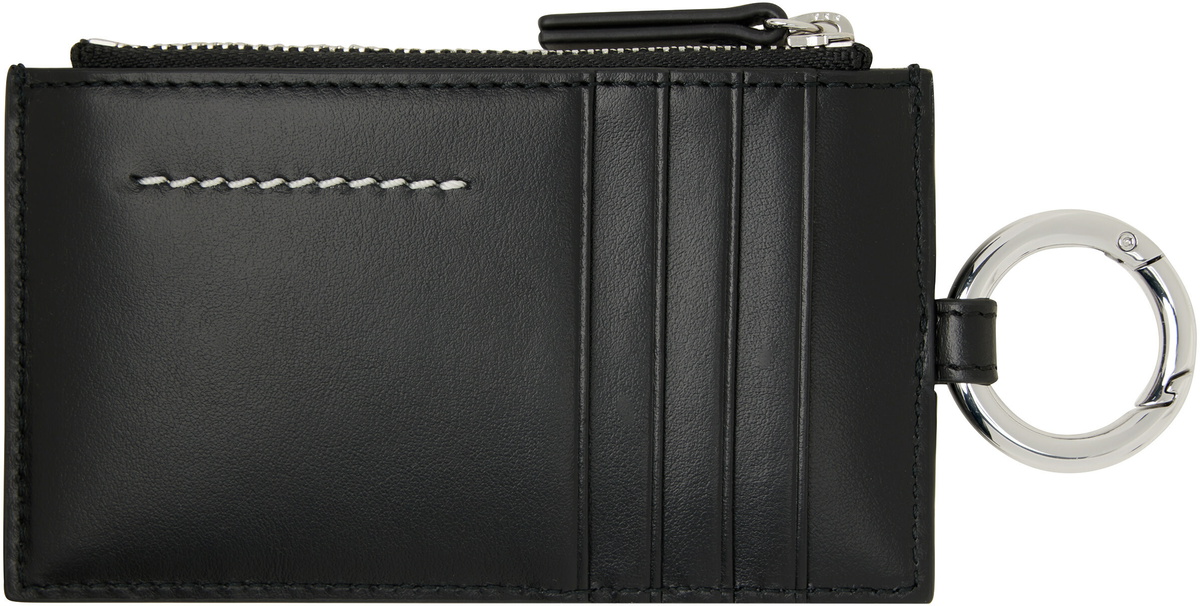MM6 Maison Margiela Black Numeric Zip Wallet
