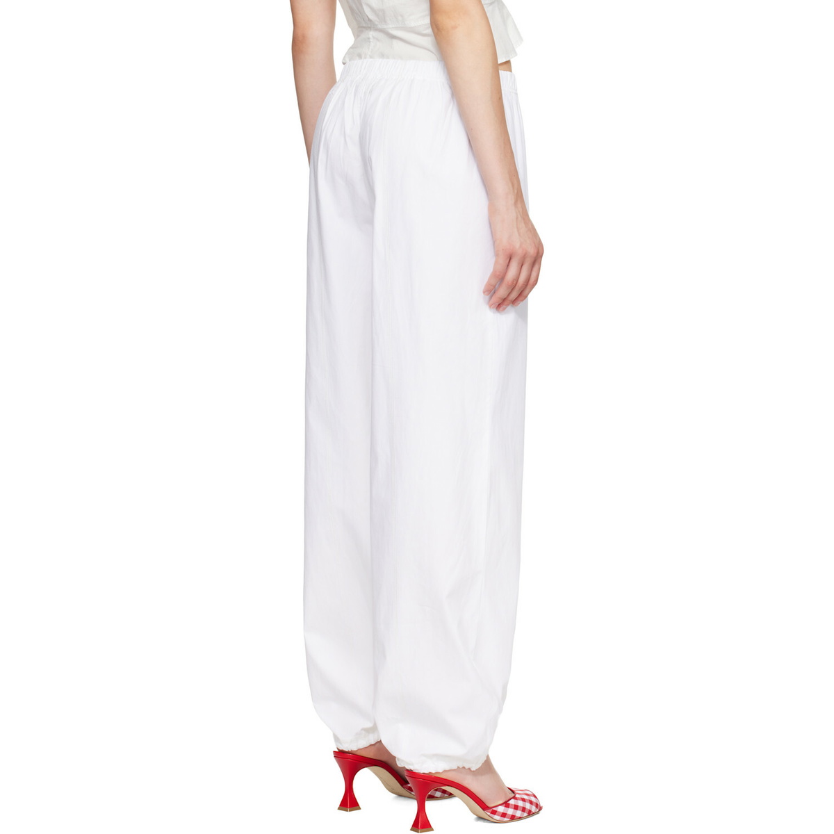 Fruity Booty White Poplin Trousers