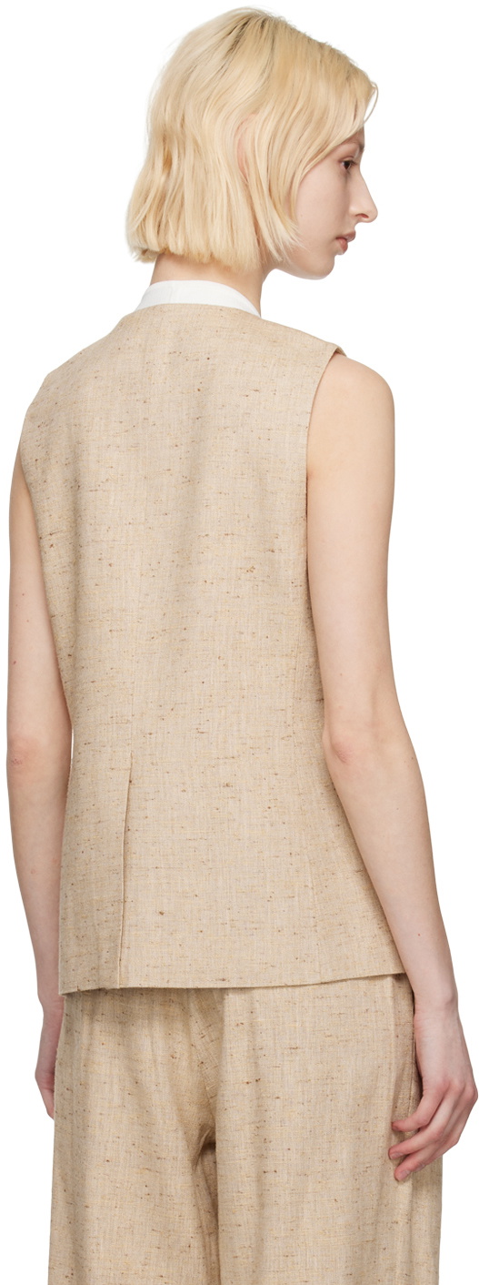 CO Beige Button-Down Vest
