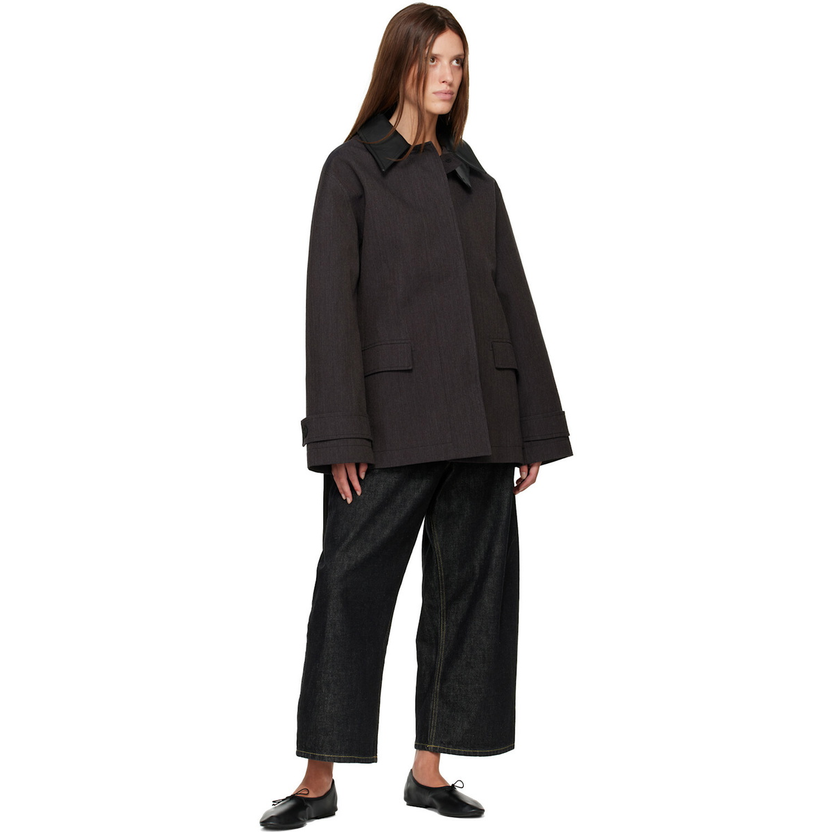 Studio Nicholson Black Chalco Wide Leg Jeans