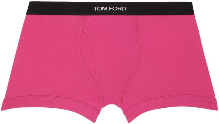 Photo: TOM FORD Pink Cotton Boxer Briefs
