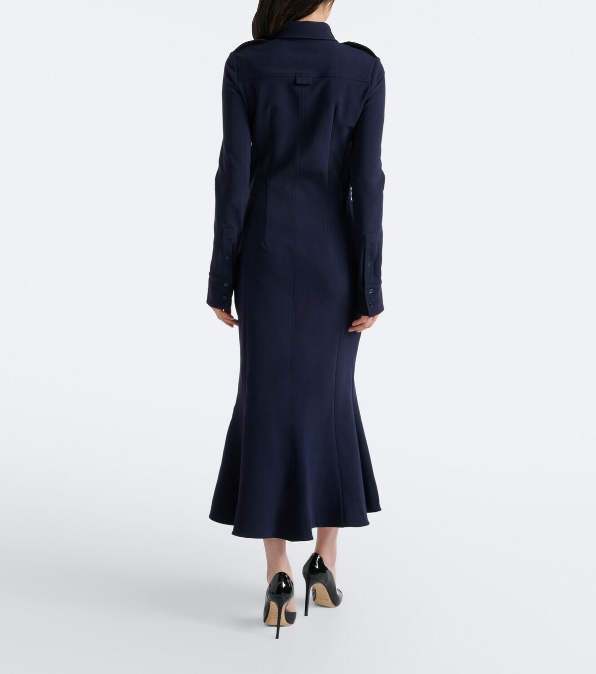 Mugler Wool-blend shirt dress