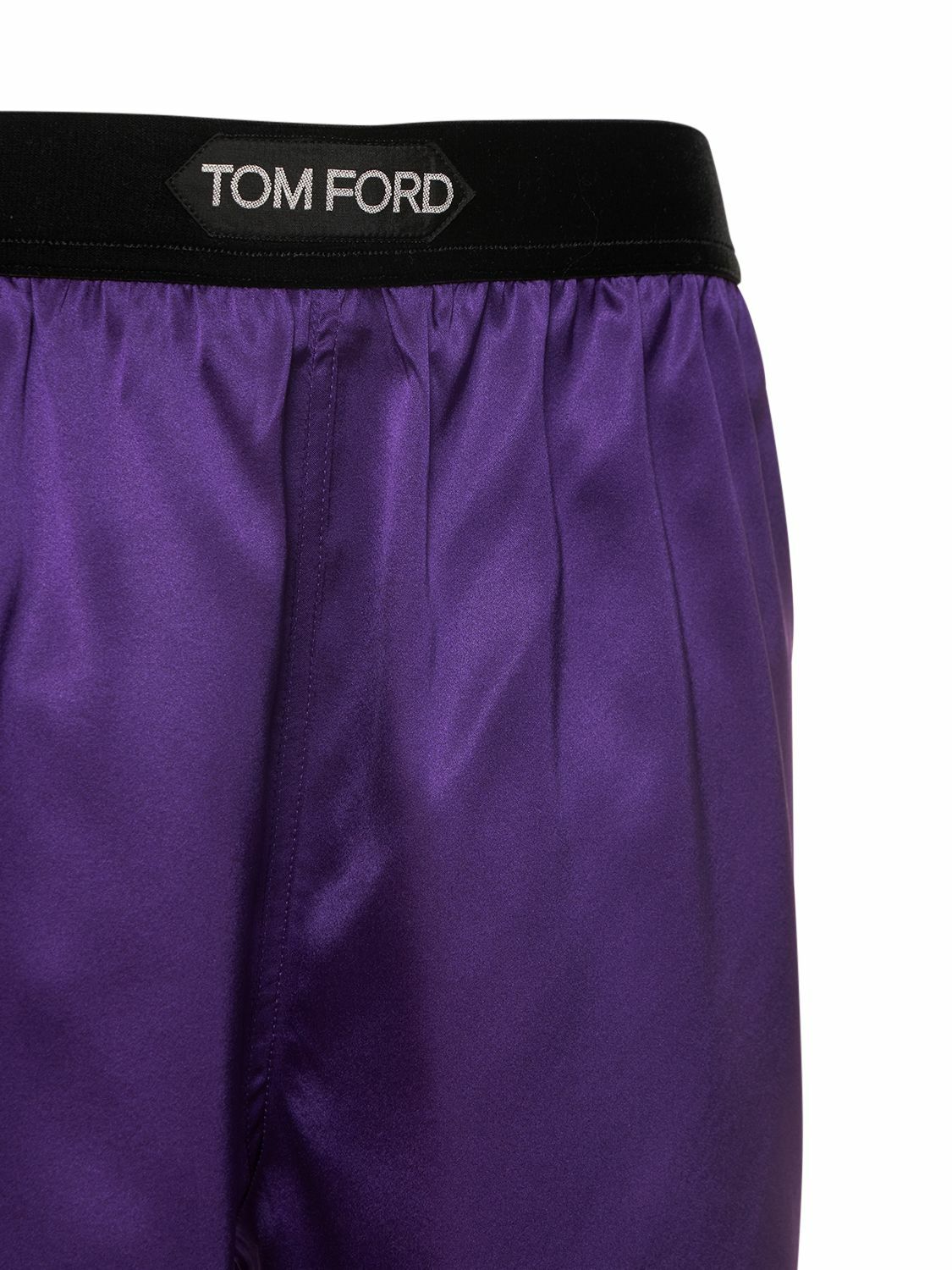TOM FORD - Logo Silk Satin Mini Shorts
