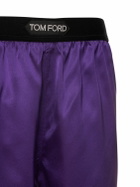 TOM FORD - Logo Silk Satin Mini Shorts