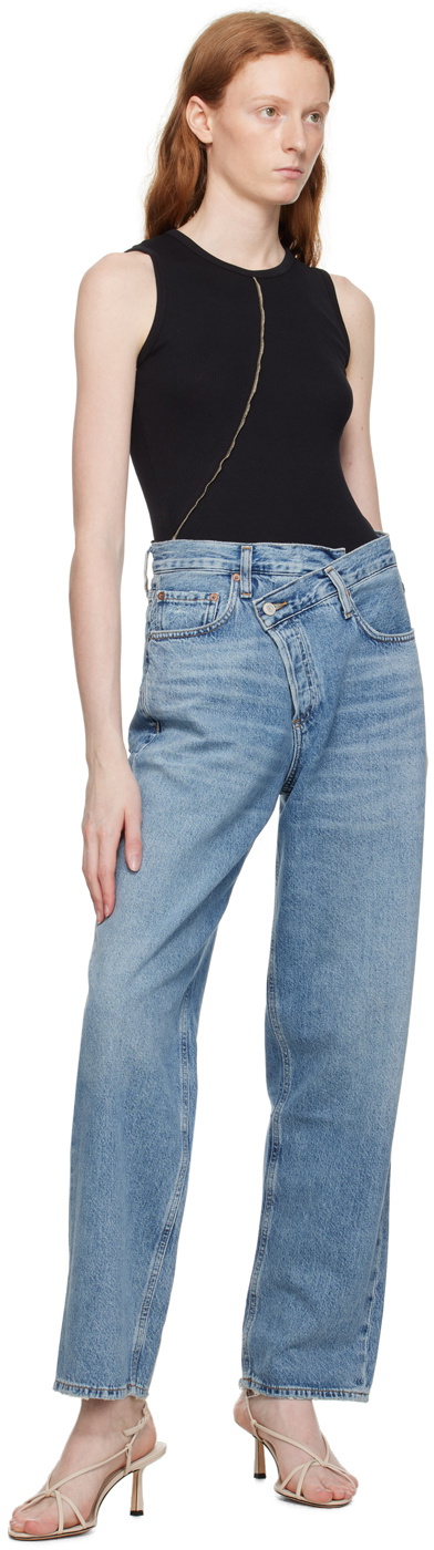 AGOLDE Blue Criss Cross Jeans AGOLDE