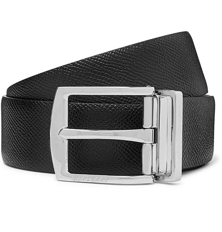 Photo: Burberry - 3.5cm Black Textured-Leather Belt - Black
