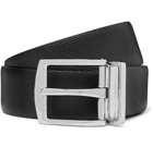 Burberry - 3.5cm Black Textured-Leather Belt - Black