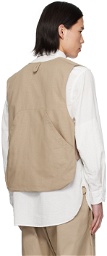 Engineered Garments Khaki Flap Pocket Vest