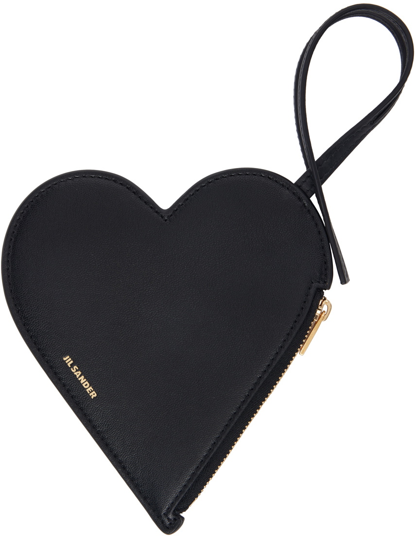 Jil Sander Black Heart Coin Pouch Jil Sander