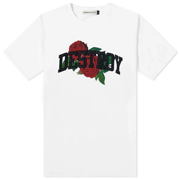 Photo: Undercover Men's Destroy Rose T-Shirt in White