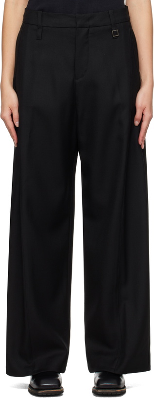 Photo: WOOYOUNGMI Black Wool Trousers