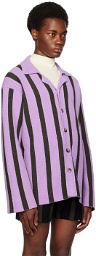 Nanushka Purple & Khaki Almar Shirt