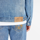 Billionaire Boys Club Men's Script Logo Denim Jacket in Mid Wash Blue