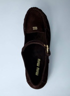 Miu Miu Suede Mary Jane Loafers