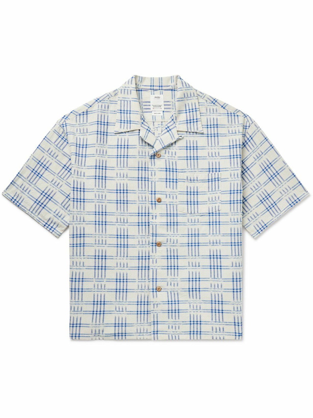 Photo: Visvim - Crosby Convertible-Collar Cotton and Linen-Blend Shirt - Neutrals