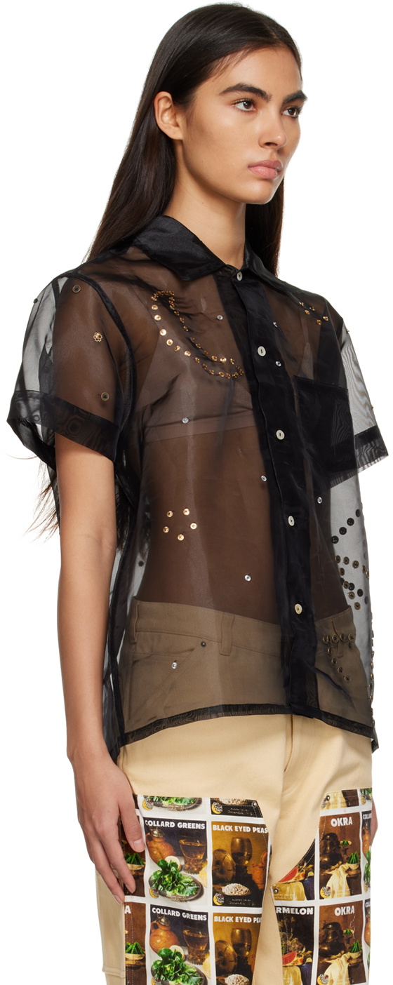 Sky High Farm Workwear Black Constellation Shirt