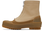 JW Anderson Beige Zippered Duck Boots