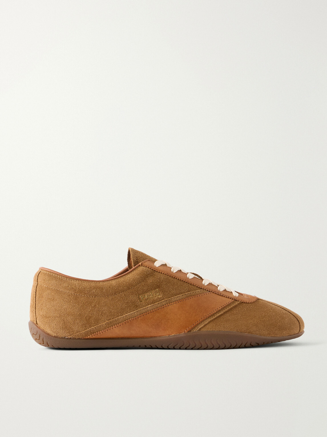 Polo Ralph Lauren - Racer Leather-Trimmed Suede Sneakers - Brown
