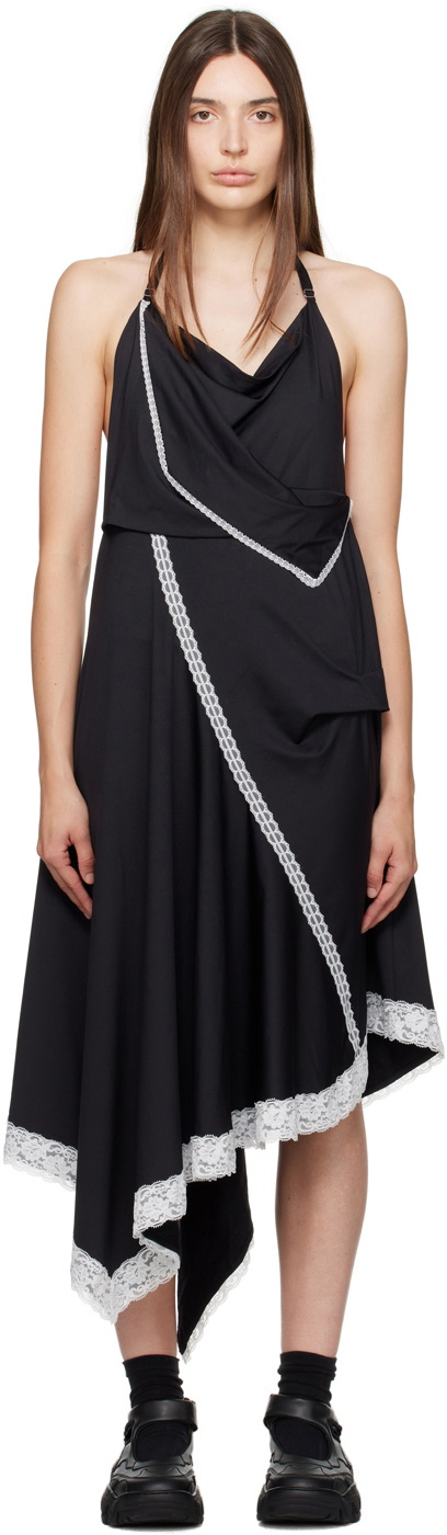 OPEN YY Black Halter Midi Dress OPEN YY