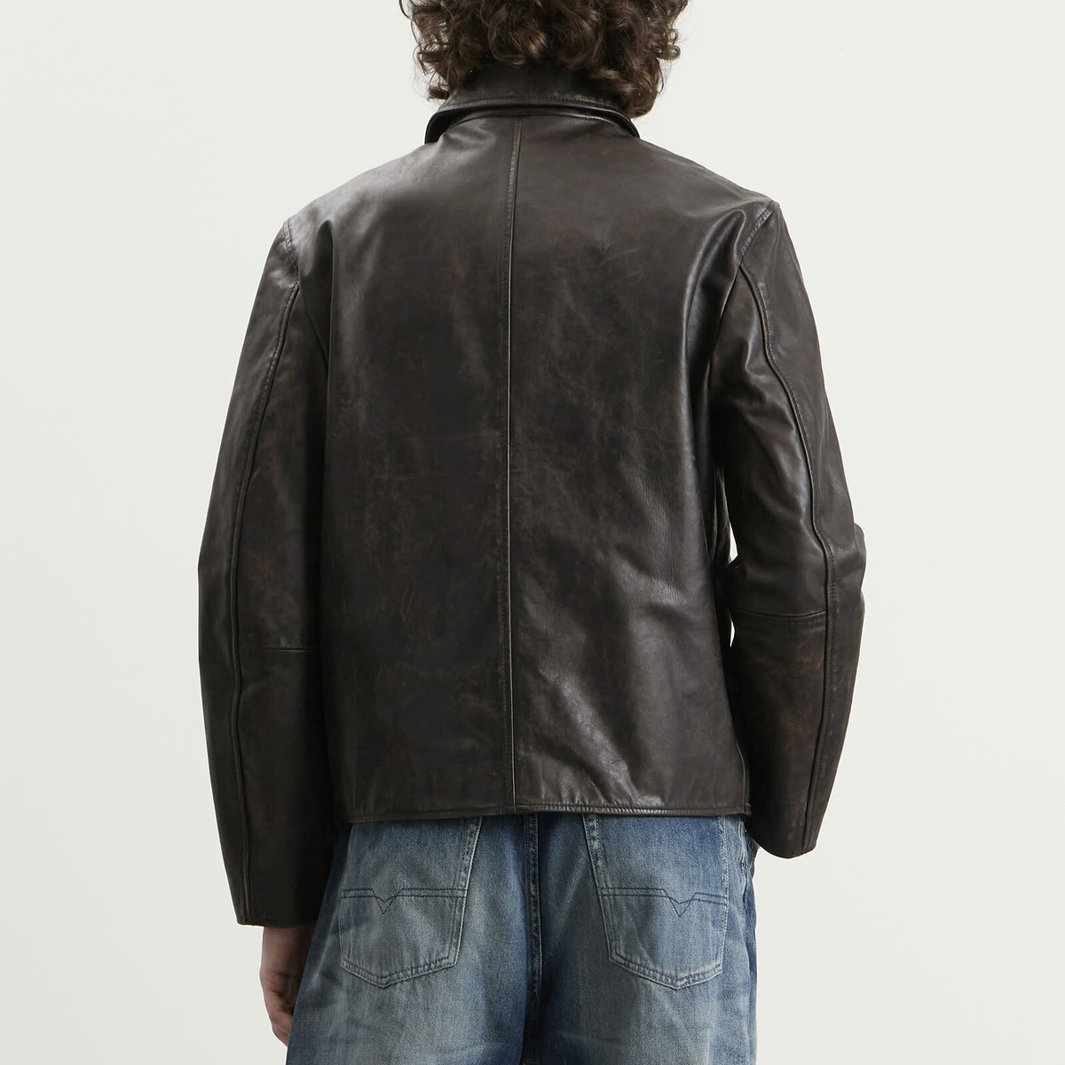 Diesel Men's Leather Jacket in Black