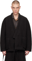 Aviva Jifei Xue Black Padded Short Kimono Jacket