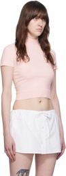 alexanderwang.t Pink Mockneck T-Shirt