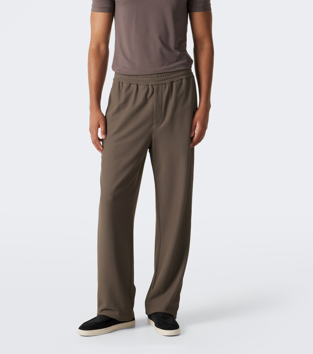 Giorgio Armani Waffle-knit straight pants