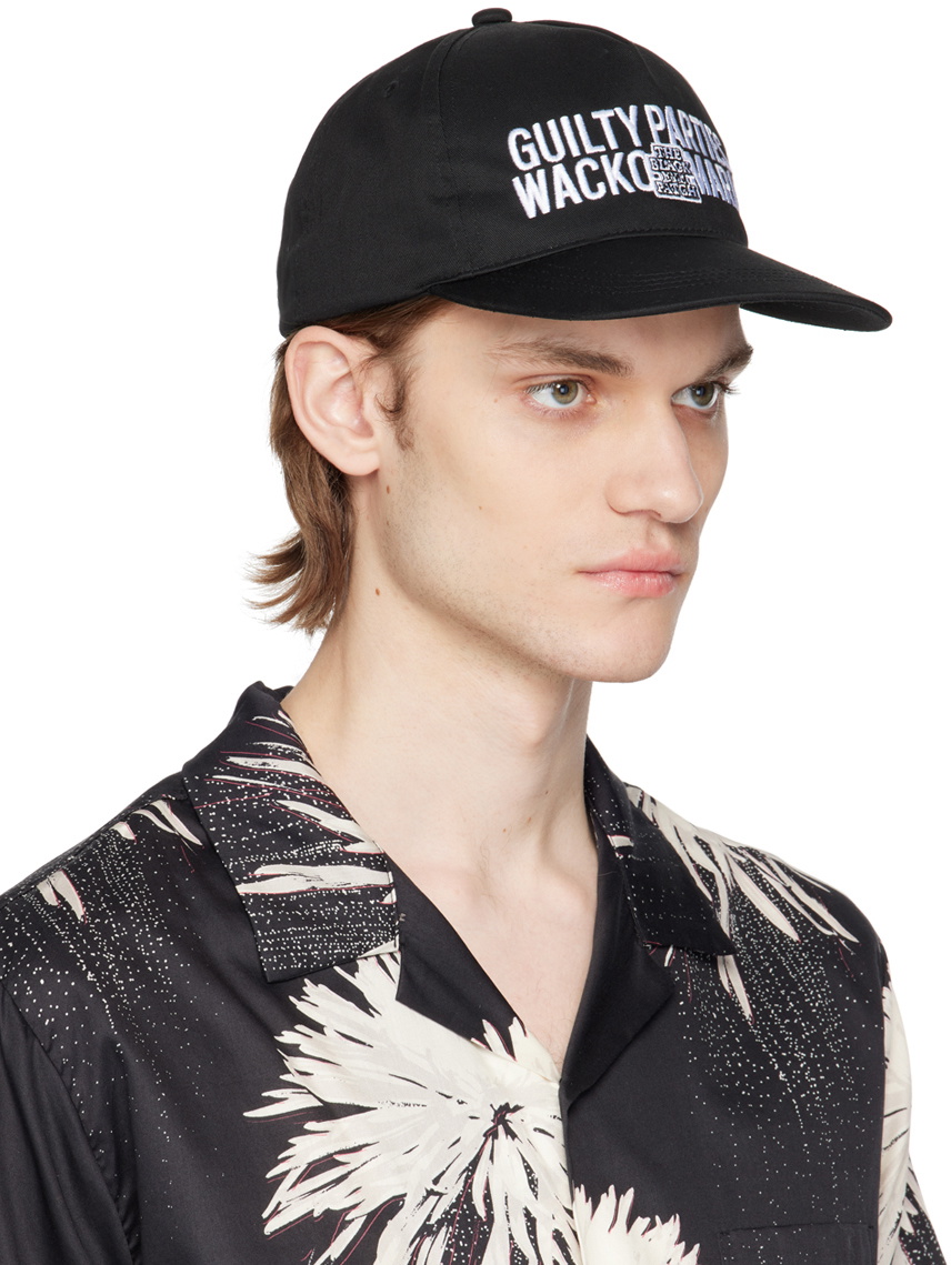 WACKO MARIA Black BlackEyePatch Edition Logo Embroidered Cap Wacko