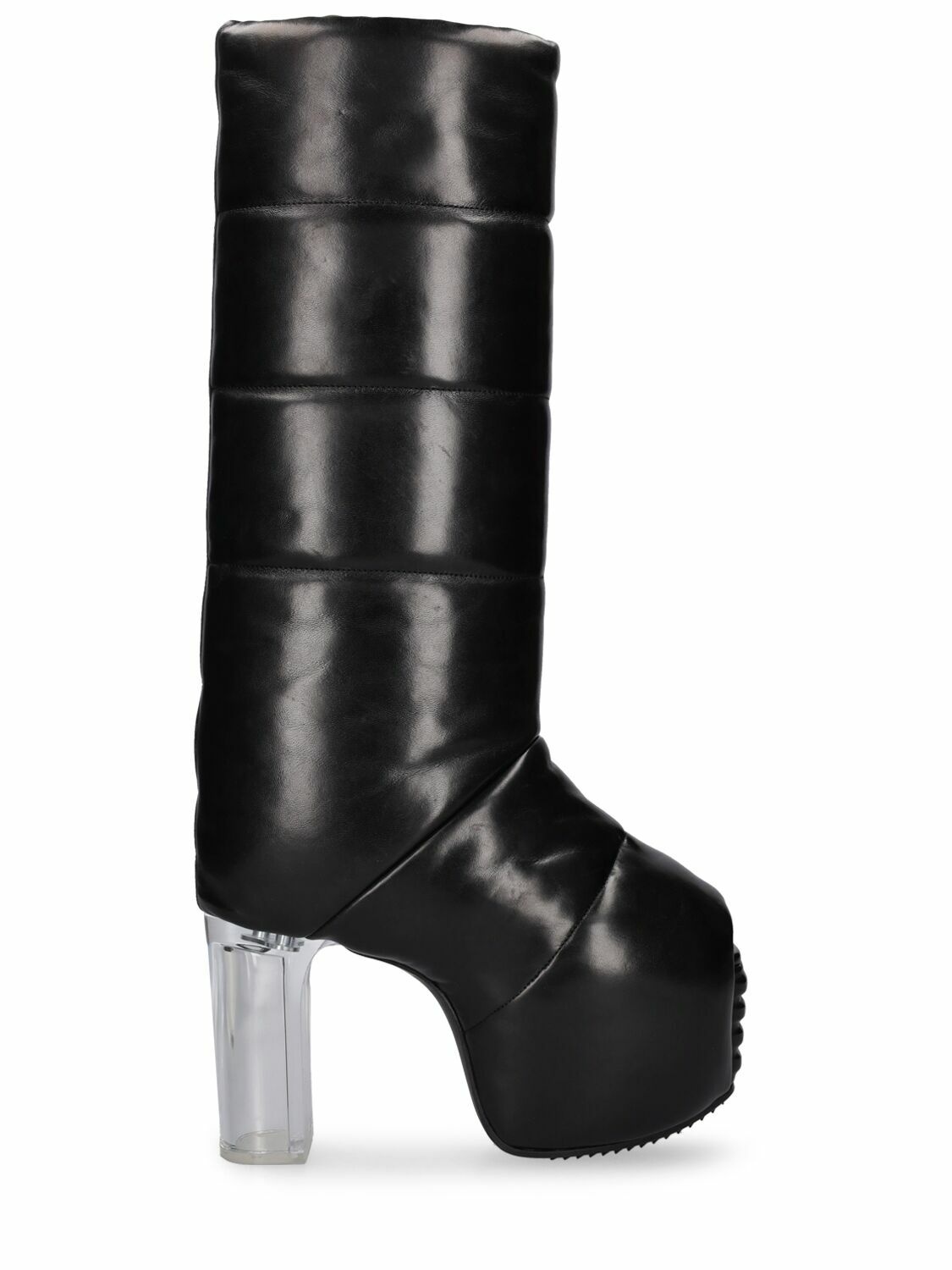 RICK OWENS - 90mm Padded Tall Leather Boots Rick Owens