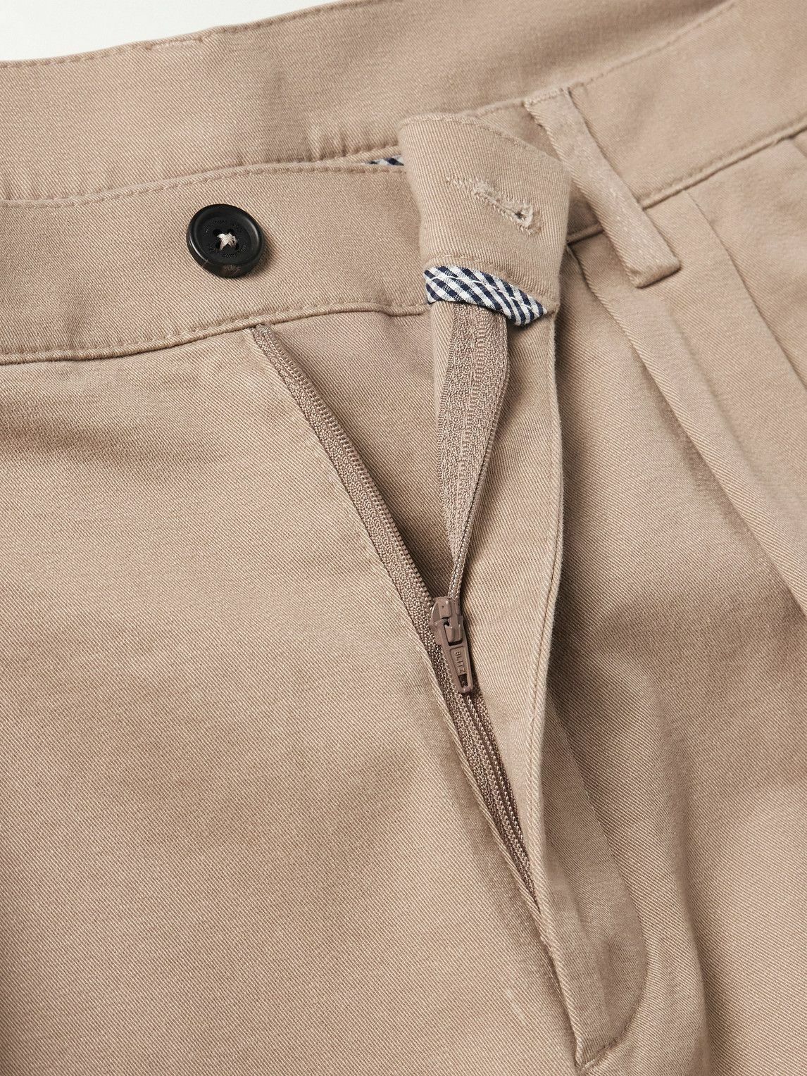 Massimo Alba - Stan Tapered Pleated Cotton-Twill Trousers - Neutrals