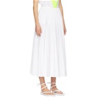 Valentino White Pleated Skirt