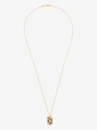 Suzanne Kalan 18kt Yellow Gold Inlay Sapphire Dog Tag Pendant Necklace