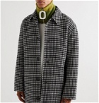 JW Anderson - Striped Mélange Wool and Mohair-Blend Zip-Up Snood - Green