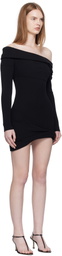 Christopher Esber Black Rib Minidress