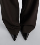 The Row Delfine leather pumps