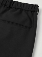 ATON - Straight-Leg Pleated Wool Suit Trousers - Black