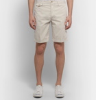 Incotex - Slim-Fit Stretch-Cotton Gabardine Shorts - Beige