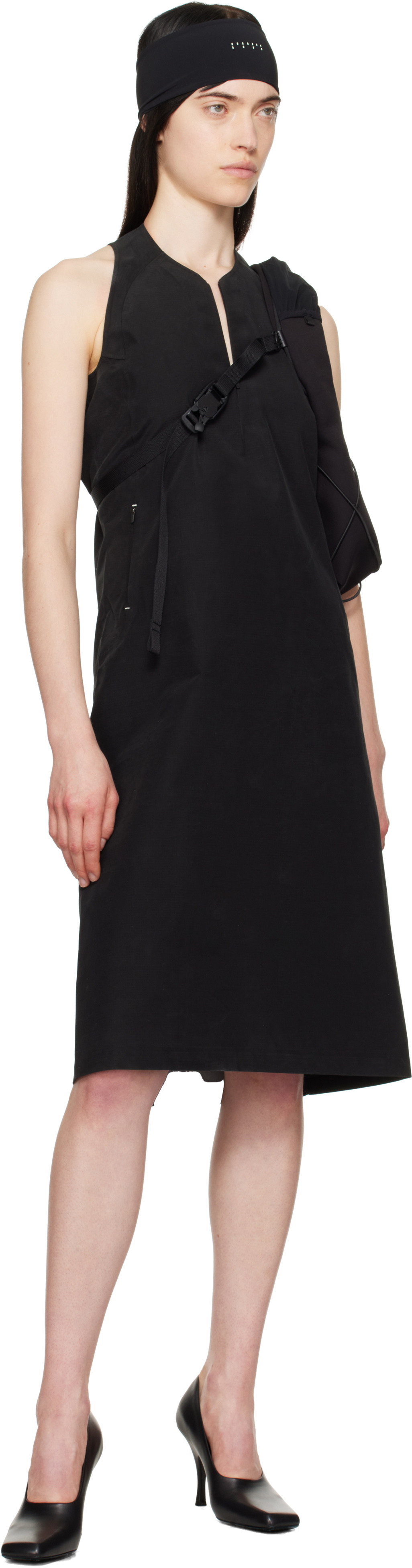 JOHANNA PARV Black Day Midi Dress