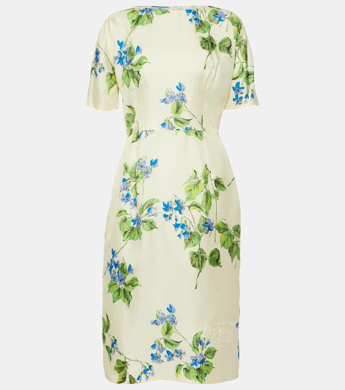 Prada Silk-blend midi dress Prada