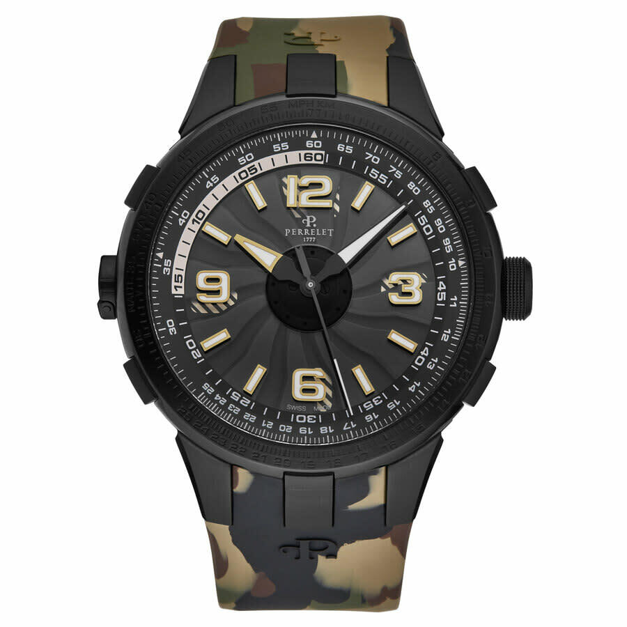 Perrelet Turbine Pilot Automatic Black Dial Mens Watch A1095/5