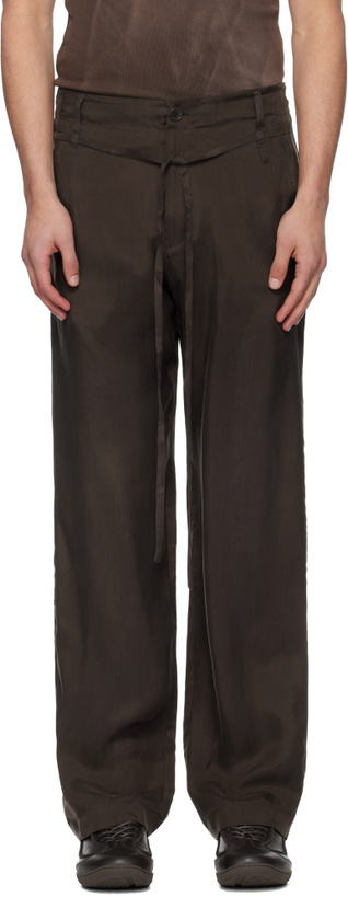 Photo: POST ARCHIVE FACTION (PAF) Brown Single Drifter Trousers