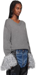 doublet Gray Cheerleading Pompon Sweater