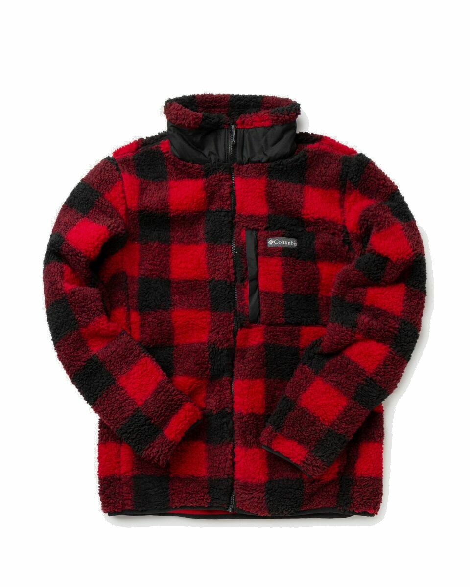 Photo: Columbia Winter Pass Print Fleece Full Zip Red - Mens - Fleece Jackets