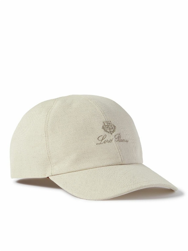 Photo: Loro Piana - Logo-Embroidered Cotton and Linen-Blend Baseball Cap - Brown