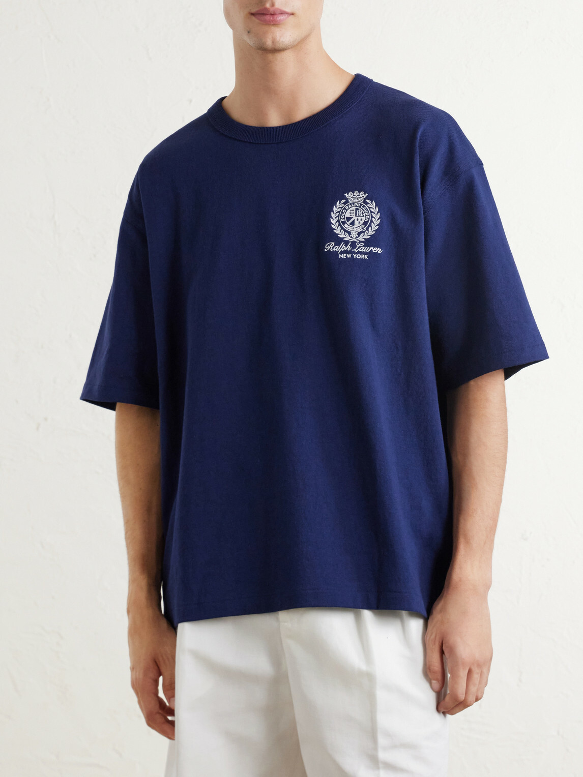 Polo Ralph Lauren - Logo-Embroidered Cotton-Jersey T-Shirt - Blue