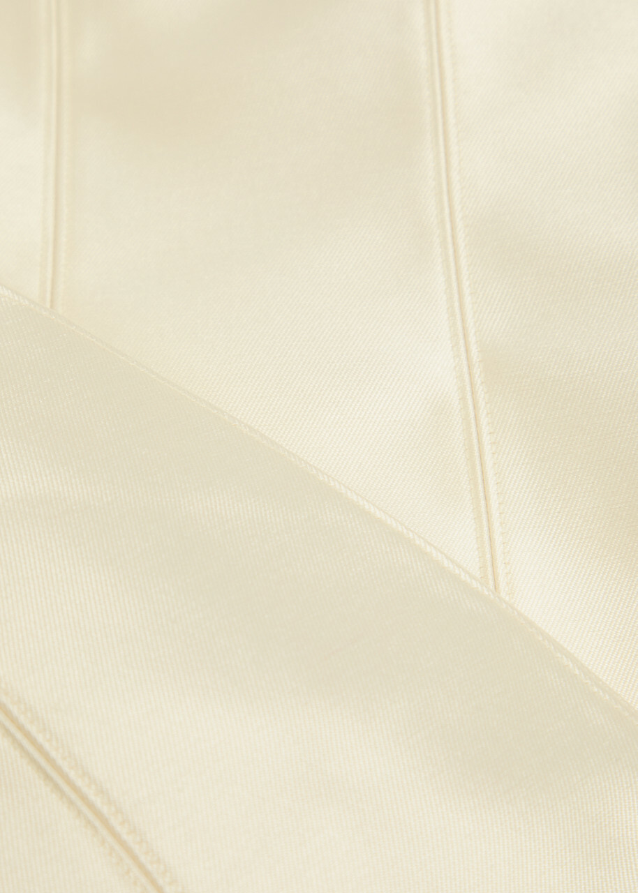 DE LA Vali Zena Darted Crepe Mini Dress Ivory